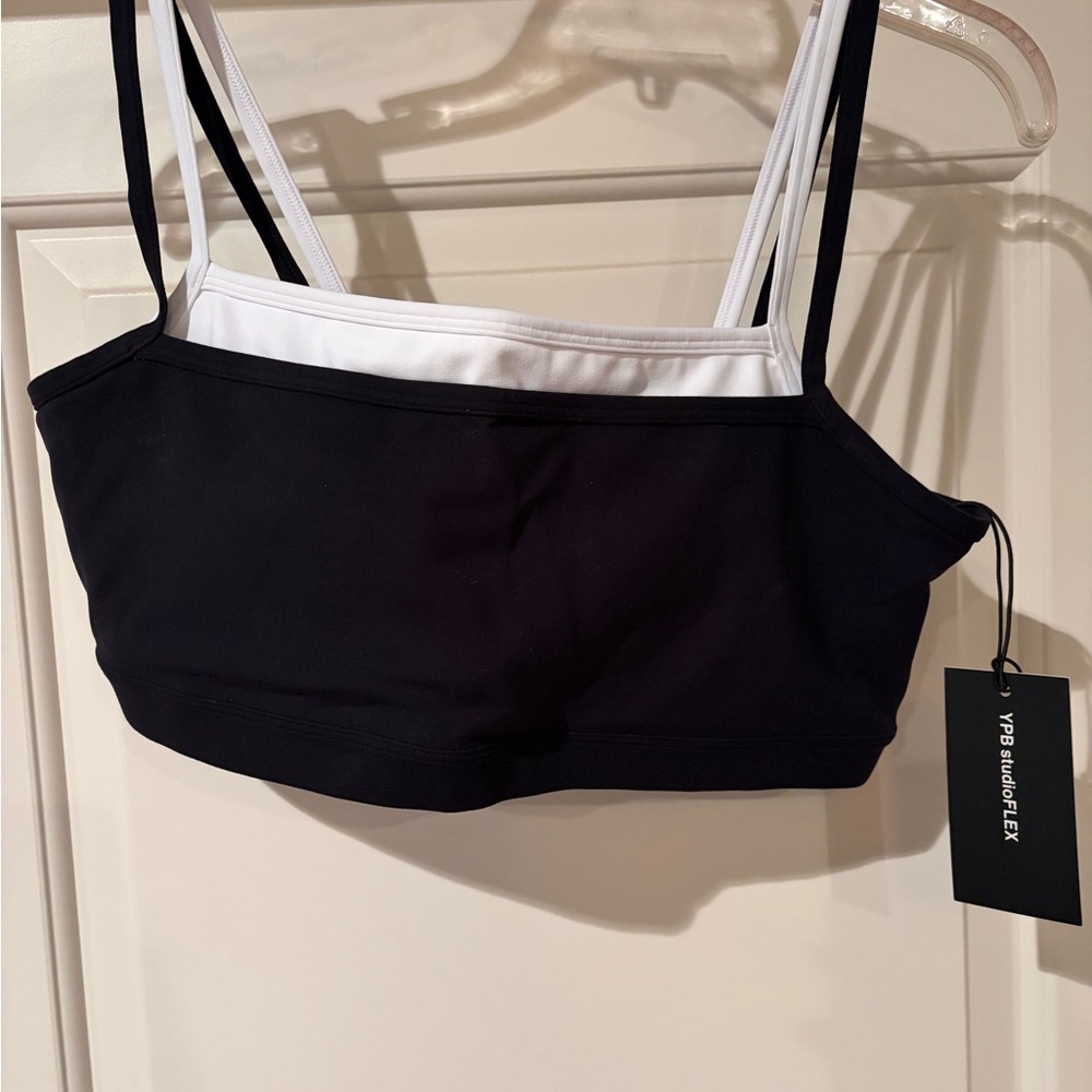 Athletic Black and White Sports Bra